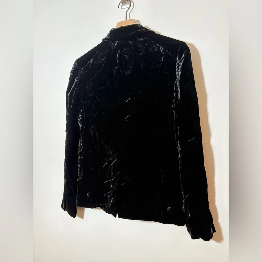 Rag & Bone Margot Velvet Blazer Size 2 Black Velvet Single Button Jacket! New